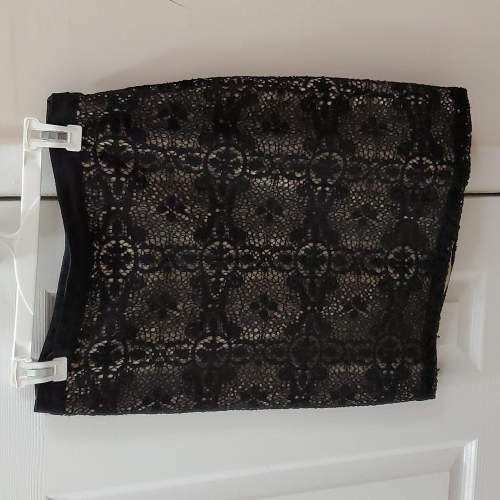 The Limited Lace Overlay Pencil Skirt